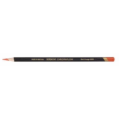 Kredka Chromaflow Derwent, Red Orange 0430 (pomarańczowa o odcieniu czerwonym)