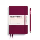 NOTATNIK LEUCHTTURM1917 PAPERBACK B6+, TWARDA OPRAWA, BORDOWY