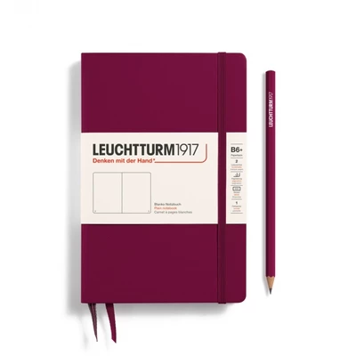 NOTATNIK LEUCHTTURM1917 PAPERBACK B6+, TWARDA OPRAWA, BORDOWY