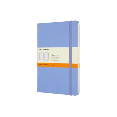 NOTES MOLESKINE CLASSIC L (13X21 CM) W LINIE, TWARDA OPRAWA, HYDRANGEA BLUE, 240 STRON, NIEBIESKI