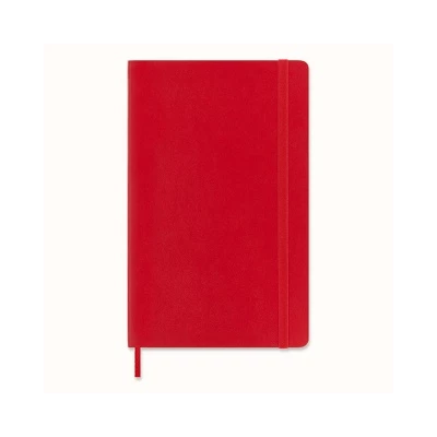 NOTES MOLESKINE CLASSIC L, 13X21CM, W KRATKĘ, MIĘKKA OPRAWA, 192 STRONY, CZERWONY