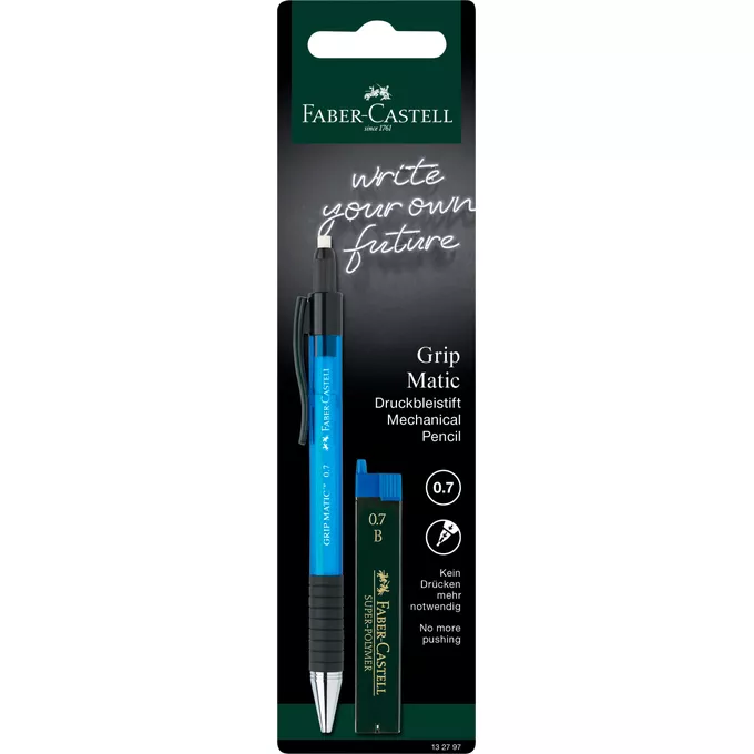 OŁÓWEK AUTOMATYCZNY GRIP MATIC 1377 FABER-CASTELL + 12 WKŁADÓW GRAFITOWYCH 0.7 MM