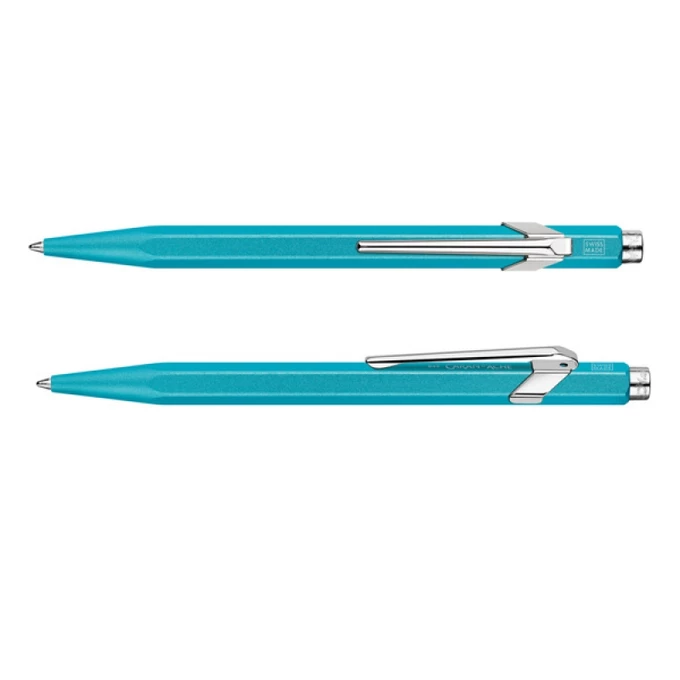 DŁUGOPIS CARAN D'ACHE 849 COLORMAT-X, TURKUSOWY