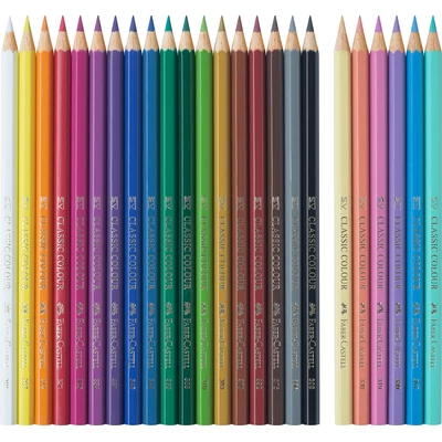 KREDKI SZEŚCIOKĄTNE EDYCJA JEDNOROŻEC - UNICORN FABER-CASTELL, 18 KOLORÓW STANDARDOWYCH + 6 KOLORÓW PASTELOWYCH + NAKLEJKI