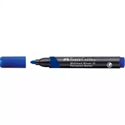 MARKER PERMANENTNY WINNER 23 FABER-CASTELL, KOŃCÓWKA OKRĄGŁA NIEBIESKI