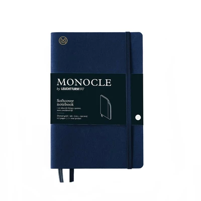 NOTATNIK MONOCLE BY LEUCHTTURM1917, PAPERBACK (B6+), MIĘKKA OPRAWA, GRANATOWY W KROPKI