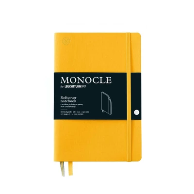 NOTATNIK MONOCLE BY LEUCHTTURM1917, PAPERBACK (B6+), MIĘKKA OPRAWA, ŻÓŁTY W KROPKI