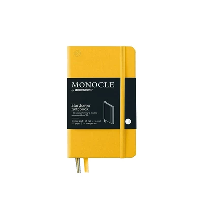 NOTATNIK MONOCLE BY LEUCHTTURM1917, POCKET(A6), TWARDA OPRAWA, ŻÓŁTY W KROPKI