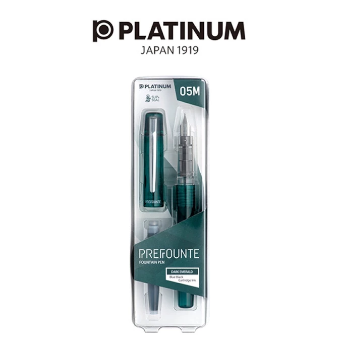 PIÓRO WIECZNE PLATINUM, PREFOUNTE DARK EMERALD, ZIELONE