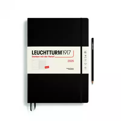PLANER TYGODNIOWY Z NOTATNIKIEM LEUCHTTURM1917 MASTER (A4+) 2025 CZARNY