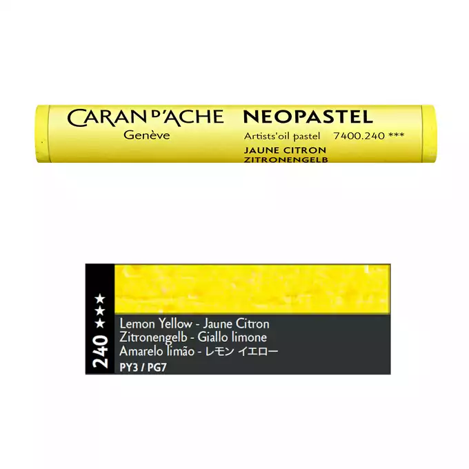 Pastela olejna Caran d’Ache NeoPastel, kolor 240 Lemon Yellow