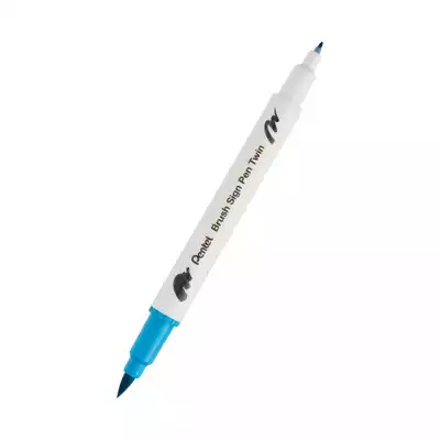 Zestaw 6 dwustronnych pisaków do kaligrafii i liternictwa Pentel, zielone wzgórza