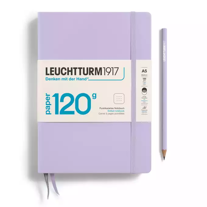 NOTATNIK 120 G LEUCHTTURM1917, MEDIUM A5, LILIOWY - Liniatura: w kropki