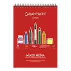 Blok do rysowania na spirali, Caran d’Ache, A5 – Mix Media, 20 kartek, 250g