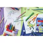 FLAMASTRY ZAMEK FABER-CASTELL EDYCJA DINOZAURY - 18 KOL. STANDARDOWYCH + 3 KOL. METALICZNE + 3 KOL. NEONOWE  + NAKLEJKI