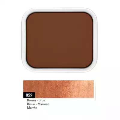 Farba akwarelowa Gouache Studio Caran d’Ache w kostce, kolor 059 Brown