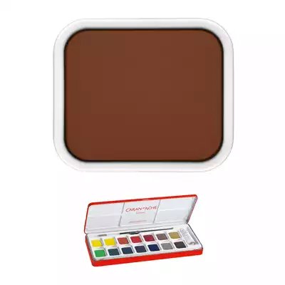 Farba akwarelowa Gouache Studio Caran d’Ache w kostce, kolor 059 Brown