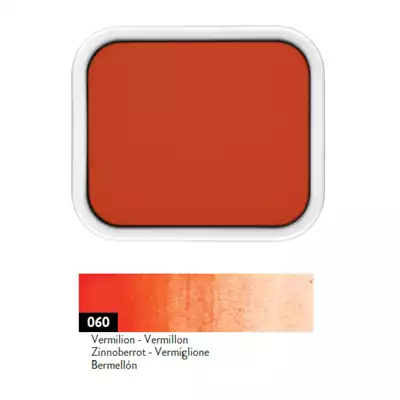 Farba akwarelowa Gouache Studio Caran d’Ache w kostce, kolor 060 Vermilion