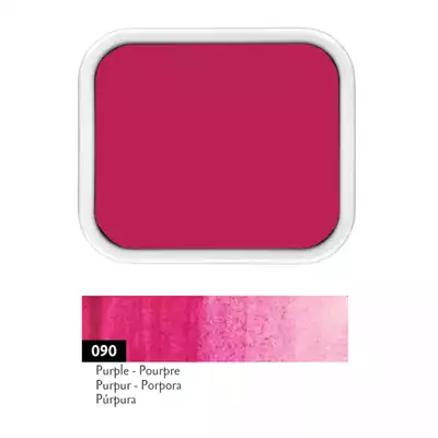 Farba akwarelowa Gouache Studio Caran d’Ache w kostce, kolor 090 Primary Purple