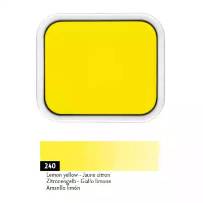 Farba akwarelowa Gouache Studio Caran d’Ache w kostce, kolor 240 Lemon Yellow
