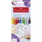 KREDKI JUMBO GRIP, FABER-CASTELL, EDYCJA JEDNOROŻEC, 8 KOL. STANDARDOWYCH + 2 KOL. PASTELOWE + NAKLEJKI