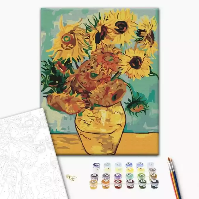 Malowanie po numerach BRUSHME, 40x50 cm, Słoneczniki Van Gogh