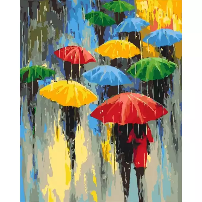 Malowanie po numerach BRUSHME, 40x50 cm, paleta deszczu