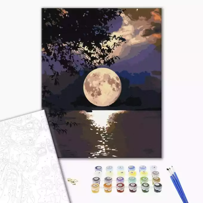 Malowanie po numerach BRUSHME, 40x50 cm, zachód słońca
