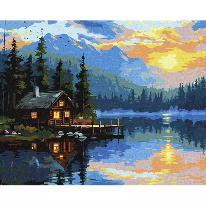 Malowanie po numerach IDEYKA, 40x50 cm, przytulność jeziora