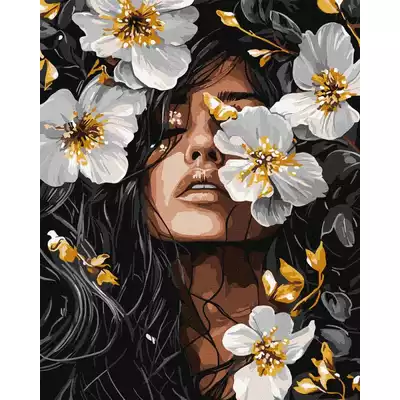 Malowanie po numerach IDEYKA, 40x50cm, metallic, muzyka płatków