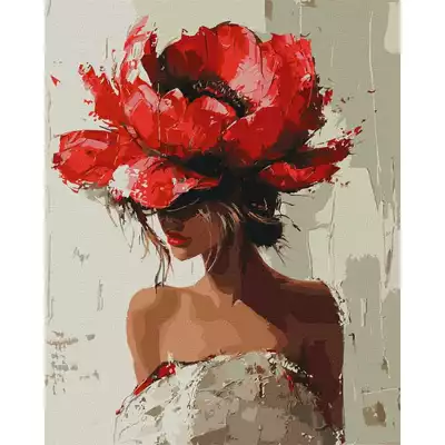 Malowanie po numerach IDEYKA, 40x50cm, wykwintny pąk