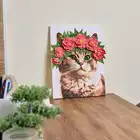Malowanie po numerach IDEYKA&amp;OCTO, 30x40cm, z glinką, elegancka kotka