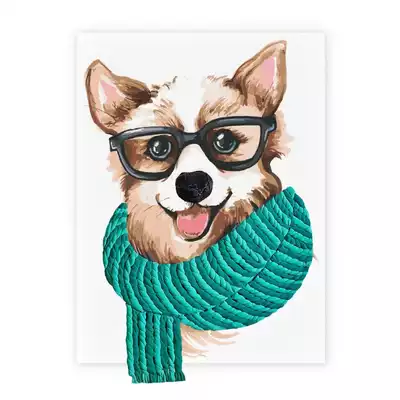 Malowanie po numerach IDEYKA&amp;OCTO, 30x40cm, z glinką, stylowy corgi