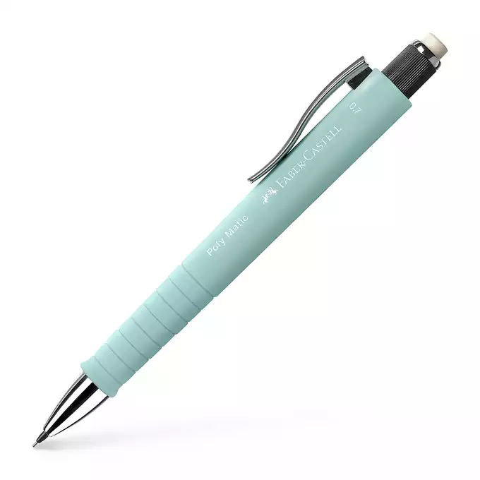 OŁÓWEK AUTOMATYCZNY POLY MATIC 0,7MM FABER-CASTELL, CARIBIC BLUE