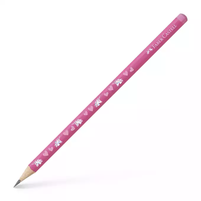 OŁÓWEK EDYCJA JEDNOROŻEC, FABER-CASTELL, HB, RÓŻOWY