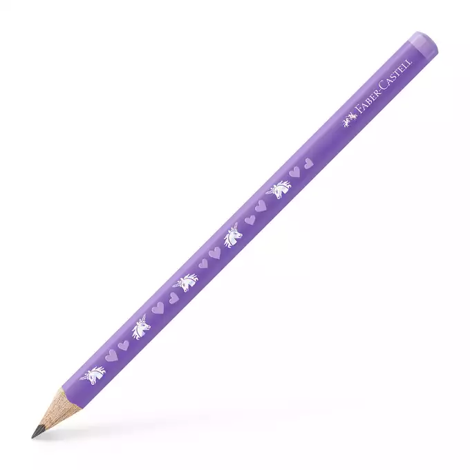 OŁÓWEK JUMBO EDYCJA JEDNOROŻEC, FABER-CASTELL, HB, FIOLETOWY