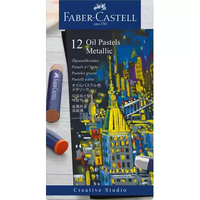 PASTELE OLEJNE CREATIVE STUDIO FABER-CASTELL, 12 KOLORÓW METALICZNYCH