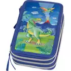 PIÓRNIK TRZYKOMOROWY Z WYPOSAŻENIEM, FABER-CASTELL, DINOZAUR