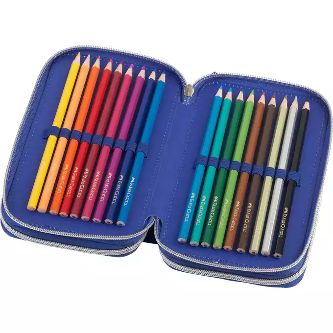 PIÓRNIK TRZYKOMOROWY Z WYPOSAŻENIEM, FABER-CASTELL, DINOZAUR