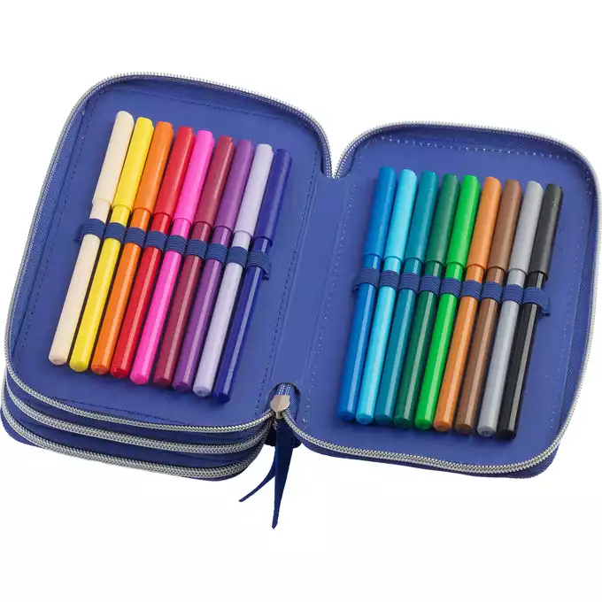 PIÓRNIK TRZYKOMOROWY Z WYPOSAŻENIEM, FABER-CASTELL, DINOZAUR