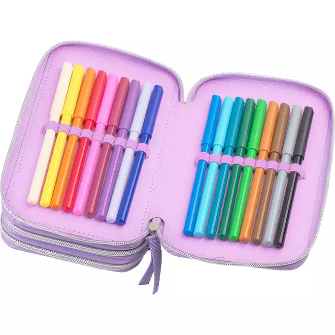 PIÓRNIK TRZYKOMOROWY Z WYPOSAŻENIEM, FABER-CASTELL, JEDNOROŻEC