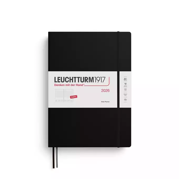 PLANER DZIENNY LEUCHTTURM1917 MASTER (A4+) 2026 12 MIESIĘCY CZARNY