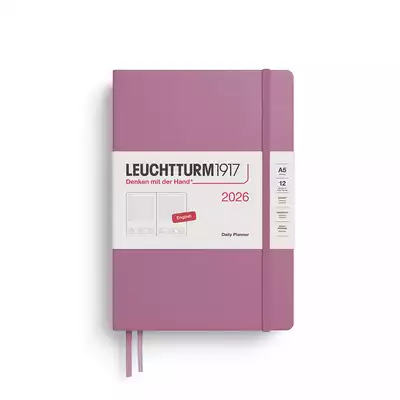 PLANER DZIENNY LEUCHTTURM1917 MEDIUM (A5) 2026 12 MIESIĘCY DUSTY ROSE