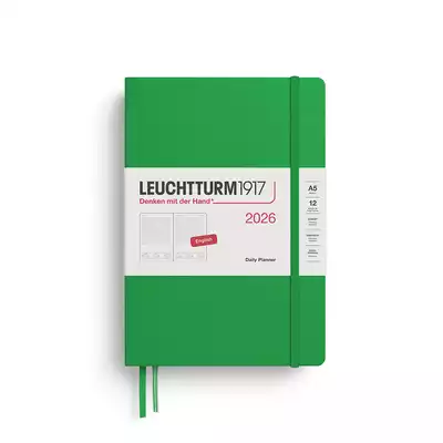 PLANER DZIENNY LEUCHTTURM1917 MEDIUM (A5) 2026 12 MIESIĘCY SPRING LEAF