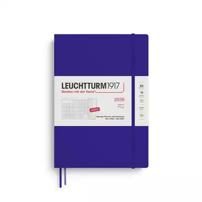 PLANER MIESIĘCZNY Z NOTATNIKIEM LEUCHTTURM1917 W MIĘKKIEJ OPRAWIE 2026 COMPOSITION (B5) INK
