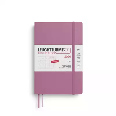 PLANER MIESIĘCZNY Z NOTATNIKIEM LEUCHTTURM1917 W MIĘKKIEJ OPRAWIE 2026 PAPERBACK (B6+) DUSTY ROSE