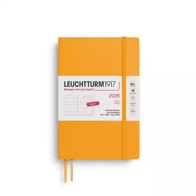 PLANER MIESIĘCZNY Z NOTATNIKIEM LEUCHTTURM1917 W MIĘKKIEJ OPRAWIE 2026 PAPERBACK (B6+) RISING SUN