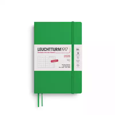 PLANER MIESIĘCZNY Z NOTATNIKIEM LEUCHTTURM1917 W MIĘKKIEJ OPRAWIE 2026 PAPERBACK (B6+) SPRING LEAF