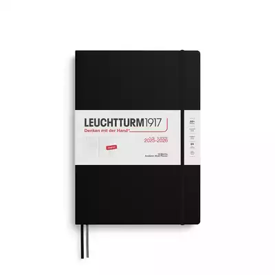 PLANER TYGODNIOWY AKADEMICKI LEUCHTTURM1917 MASTER (A4+) 2025/2026 18 MIESIĘCY CZARNY