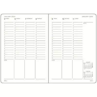 PLANER TYGODNIOWY AKADEMICKI LEUCHTTURM1917 MEDIUM (A5) 2025/2026 18 MIESIĘCY FOREST GREEN